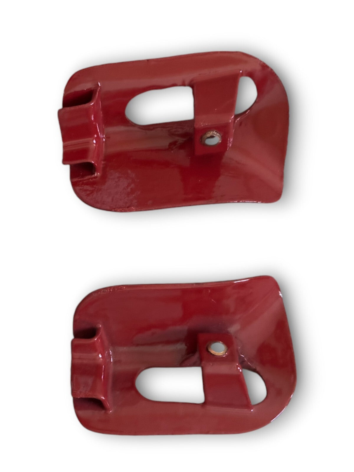 Kappen Abdeckungen Sonnenblende Paar  für Mercedes SL R129 A124 Metall Rot