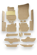 Schling Teppichsatz Teppich für Mercedes W123 Coupe Gummi Absatzschoner Beige.