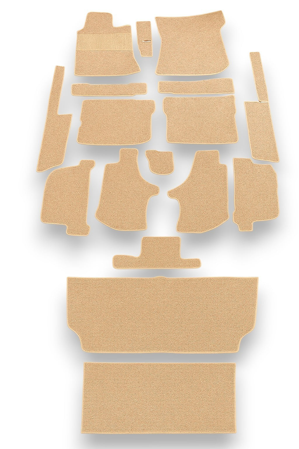 Schlinge Teppichsatz Teppich für Mercedes Benz SL R107 Gummi Absatzschoner Beige
