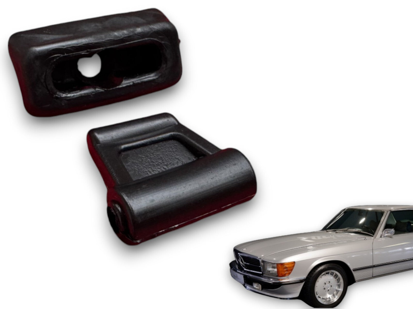Sonnenblenden Clips Befestigungsclips Halterung für Mercedes Benz SL 107 schwarz