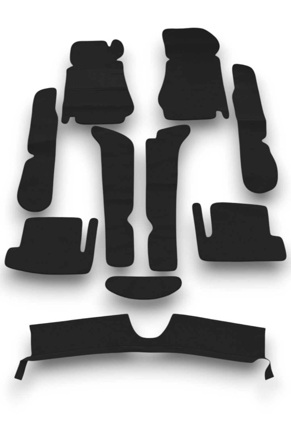 Teppichsatz passend für Fiat 124 Spider Baujahr 1966-1985 Schwarz