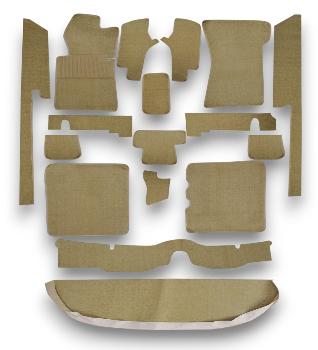 Teppichsatz Teppich für Mercedes C107 Gummi Absatzschoner Beige