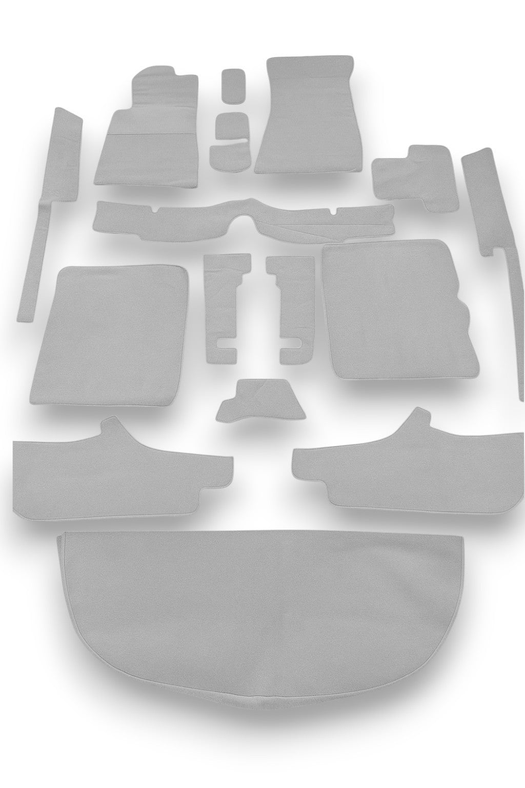 Teppichsatz Teppich für Mercedes C107 Gummi Absatzschoner Grau