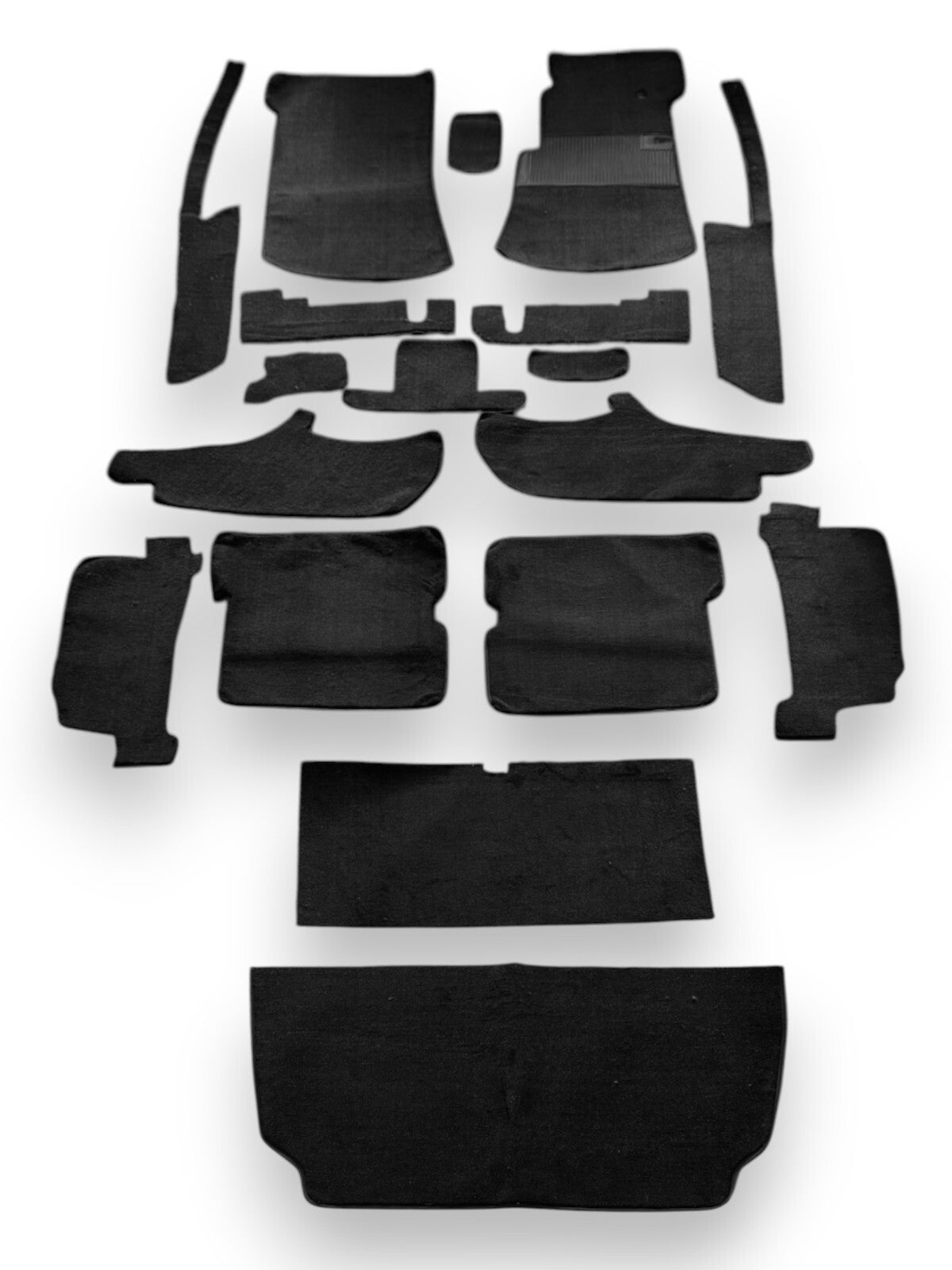 Teppichsatz Teppich für Mercedes SL107 R107/W107 Gummi Absatzschoner Schwarz RHD