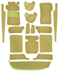Teppichsatz Teppich für Mercedes W110 kleine Heckflosse Gummi Absatz Beige.