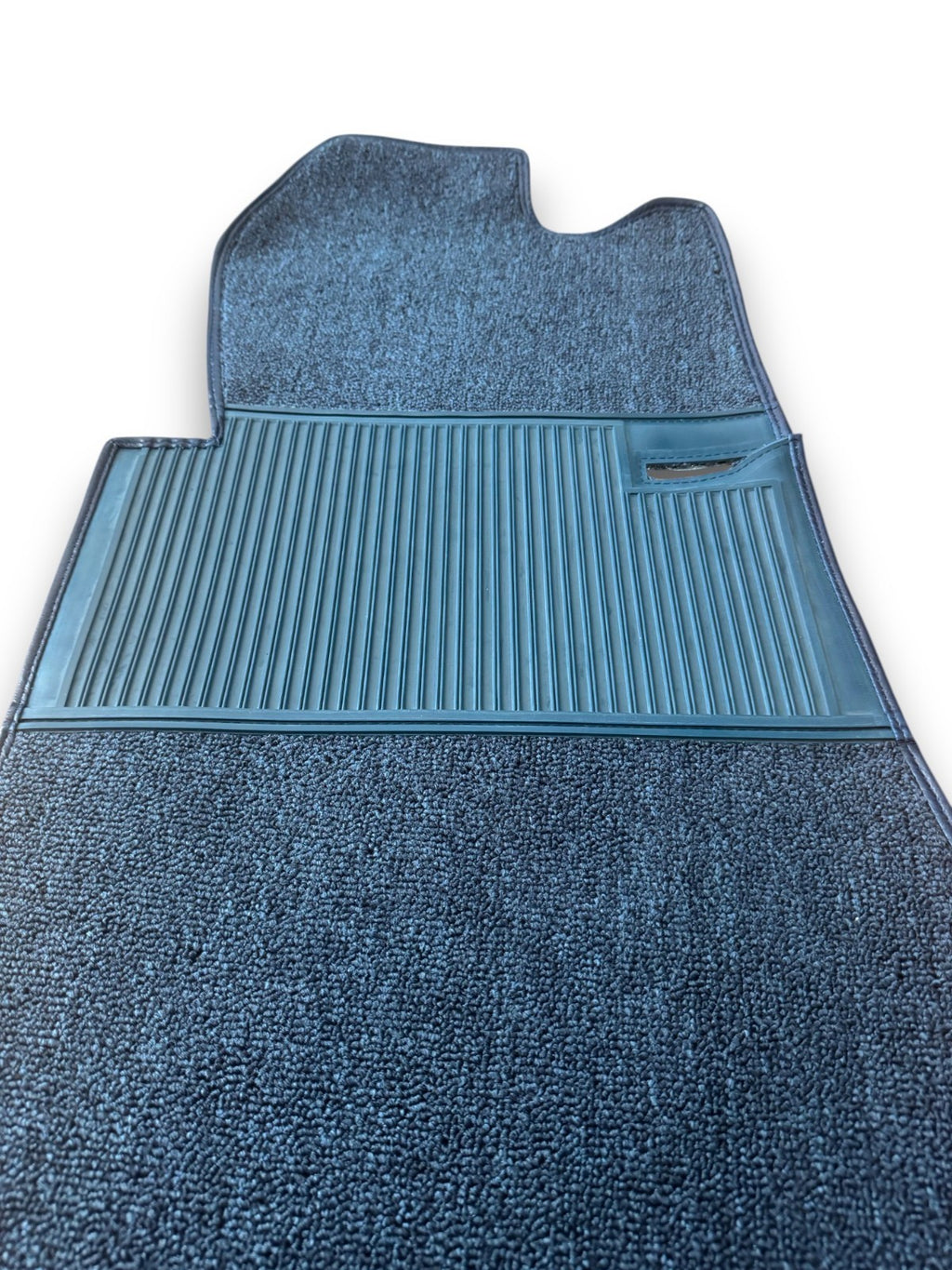 Teppichsatz 17tlg für Mercedes SL R107 W107 blau Schlinge mit Gummi Absatz.