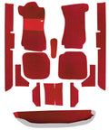 Teppichsatz Teppich für Mercedes W114 W115 Coupe Gummi Absatzschoner Rot