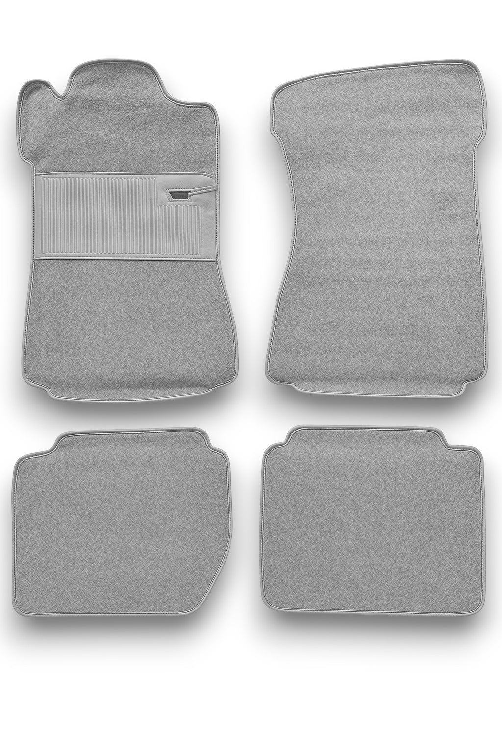 Teppichsatz Teppich für Mercedes W114 W115 Coupe Gummi Absatzschoner Grau