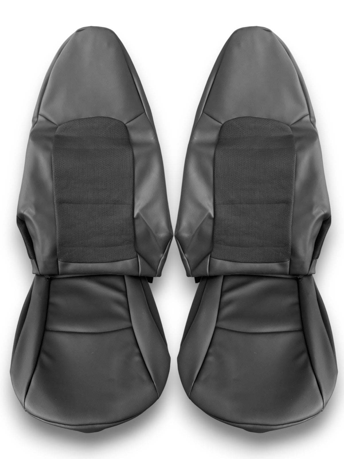 Sitzbezüge Bezüge Kunstleder schwarz für Smart 451 fortwo Coupe & Cabrio 07 - 15