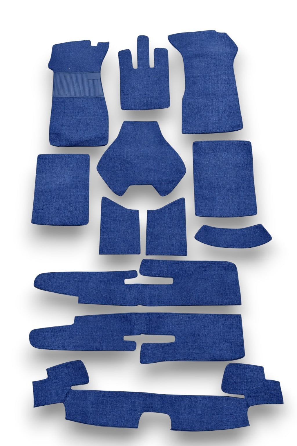 Teppichsatz Teppich für ponton Cabrio W128 180 Gummi Absatzschoner Blau