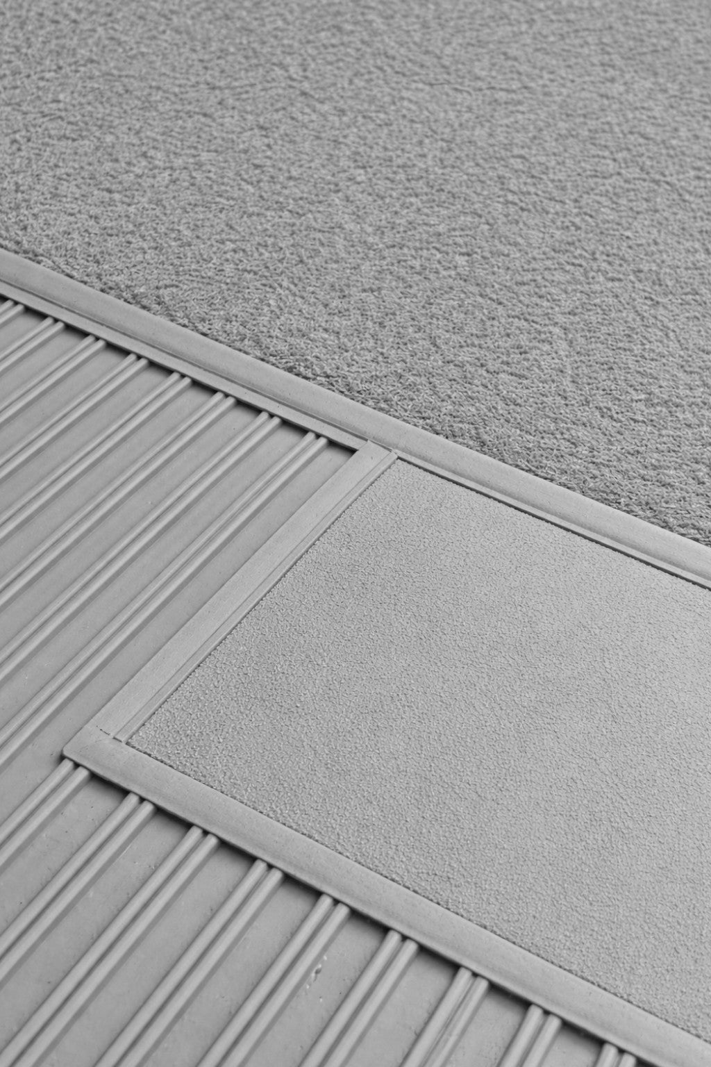 Teppichsatz Teppich für Ponton Cabrio W128 180 Gummi Absatzschoner Grau