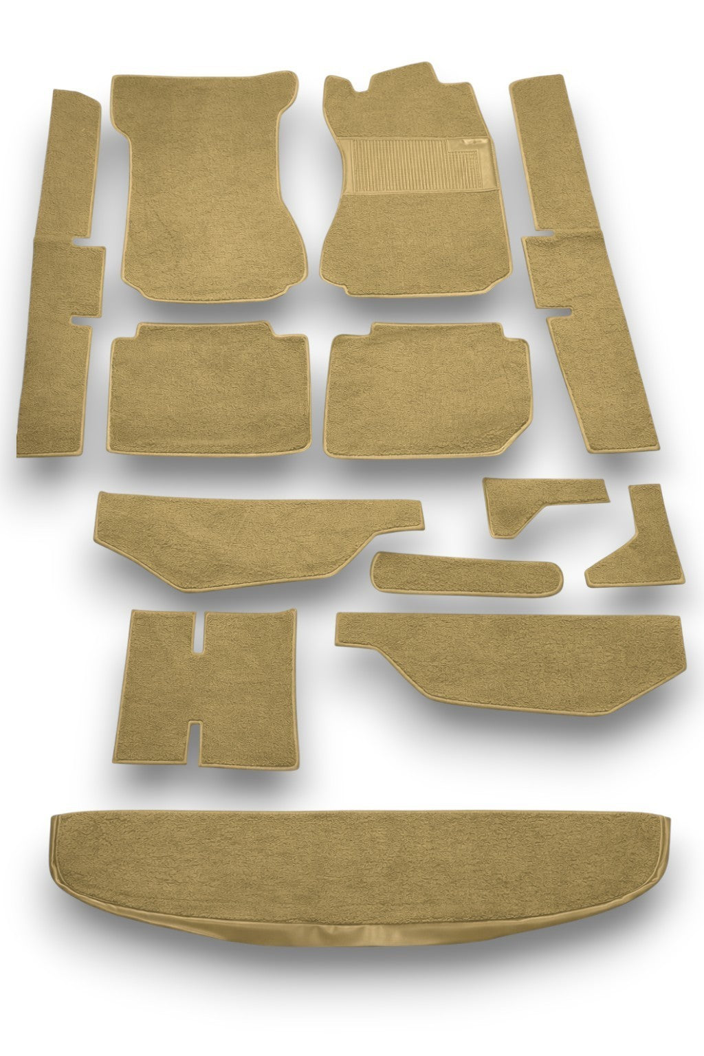 Teppichsatz Teppich für Mercedes W114 W115 Limousine Gummi Absatz Beige RHD