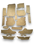 Teppichsatz Teppich für Mercedes W123 Coupe Gummi Absatzschoner Beige RHD