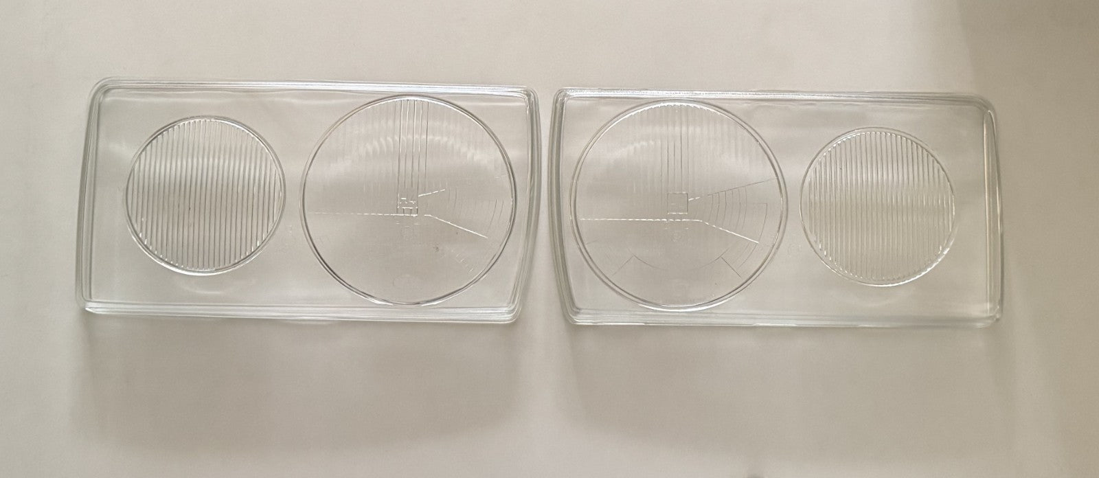 Orig. Hella Scheinwerferglas H4 Set L+R Ochsenaugen für Mercedes W123 C123 Neu