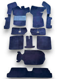 Teppichsatz Teppich für VW Golf 1 Cabrio 1979 - 2002 Gummi Absatzschoner Blau