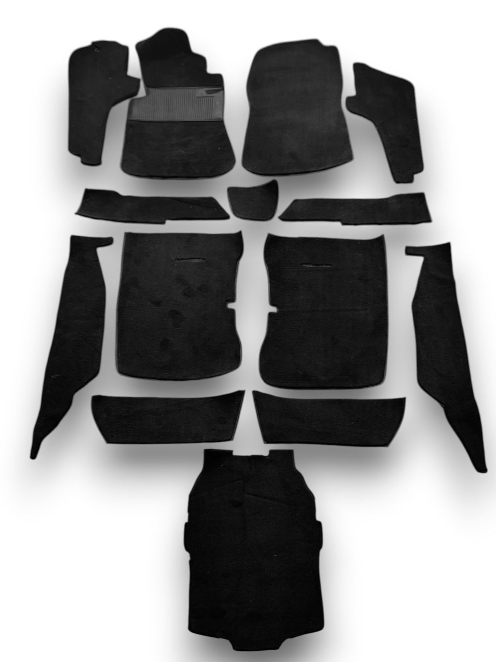 Teppichsatz Teppich für Mercedes W201 E190 Gummi Absatzschoner Schwarz