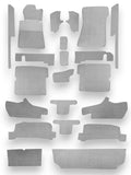 Teppichsatz Teppich für Mercedes SL107 R107/W107 Gummi Absatzschoner Grau