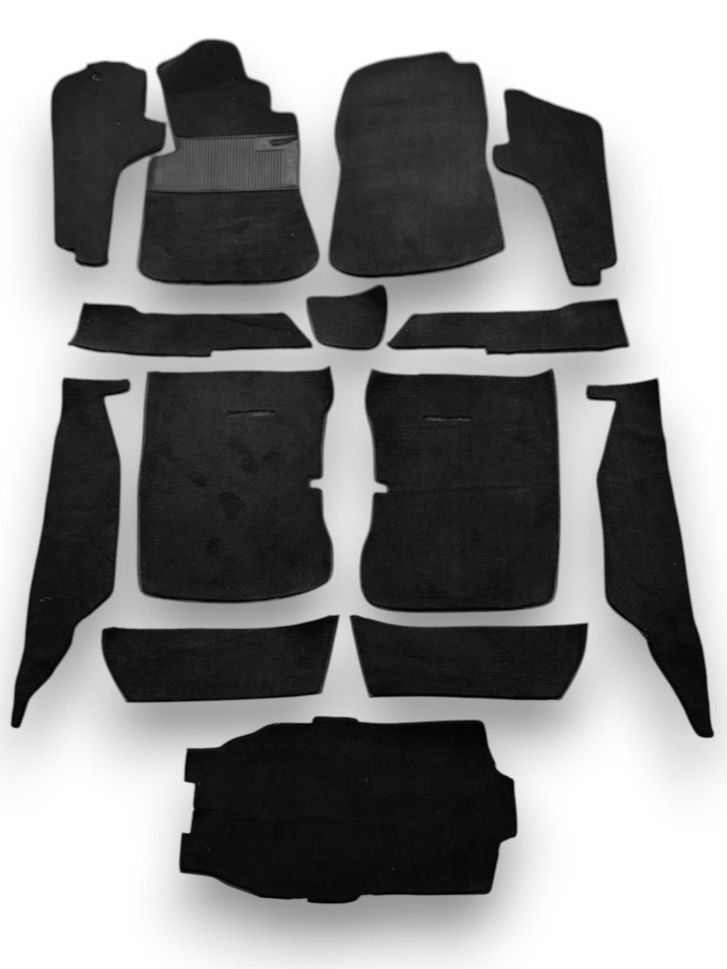 Teppichsatz Teppich für Mercedes W201 E190 Gummi Absatzschoner Schwarz