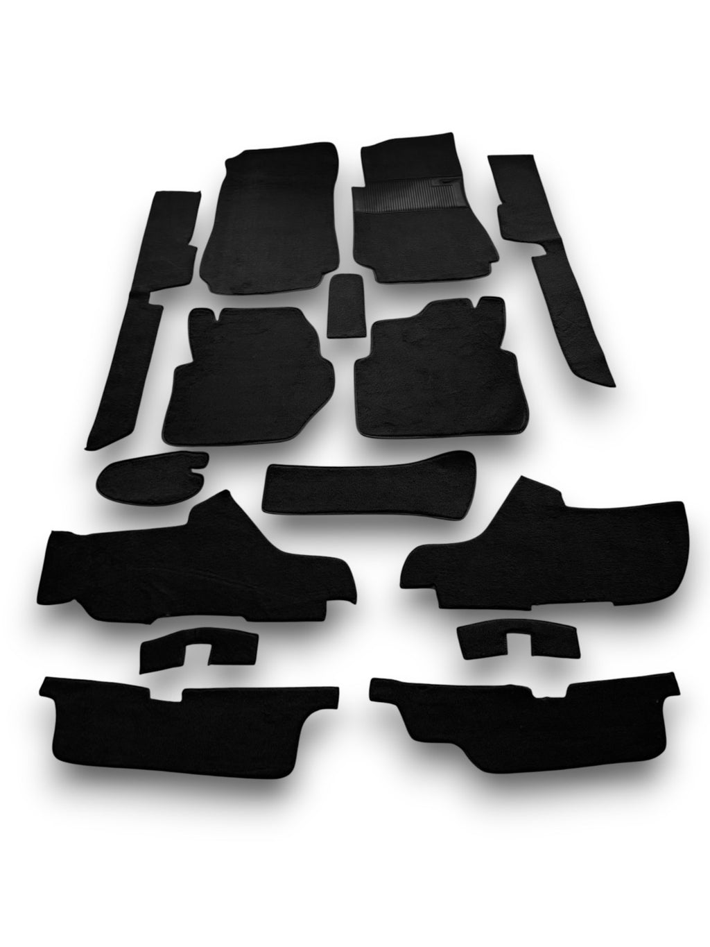 Teppichsatz Teppich für Mercedes W123 Coupe Gummi Absatzschoner Schwarz RHD