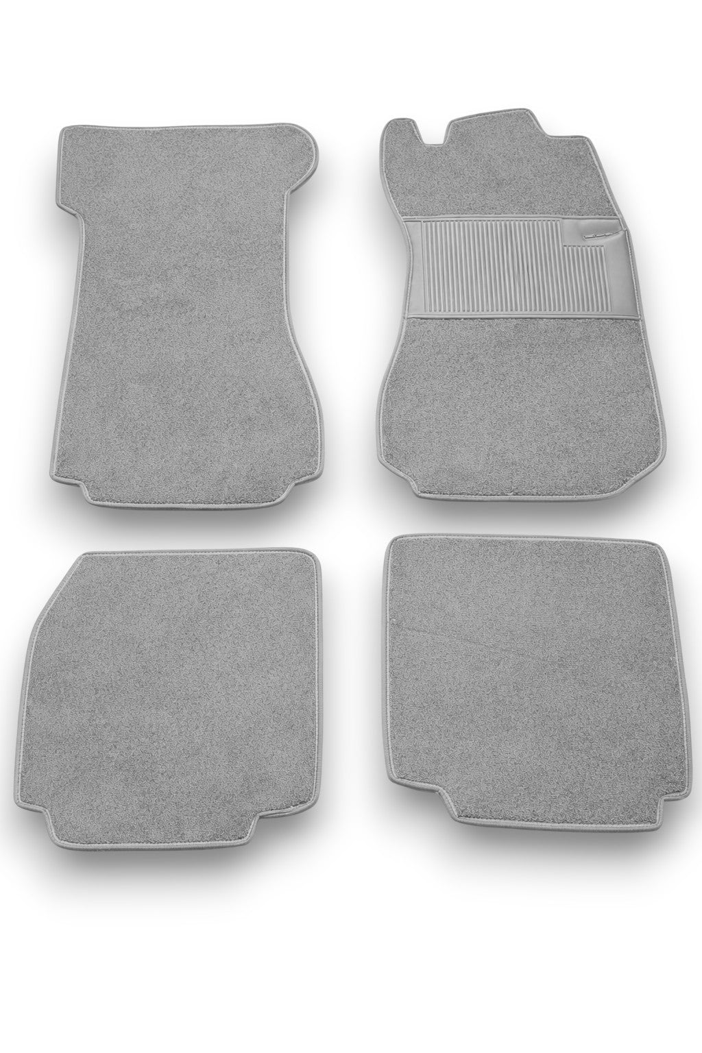 Teppichsatz Teppich für Mercedes W114 W115 Coupe Gummi Absatzschoner Grau RHD