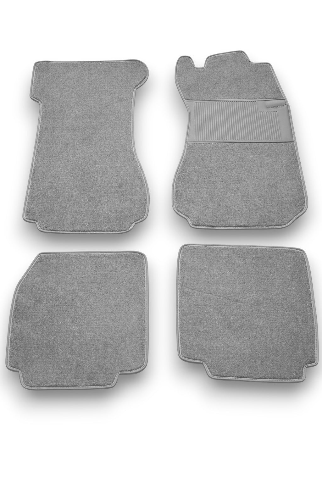 Teppichsatz Teppich für Mercedes W114 W115 Coupe Gummi Absatzschoner Grau RHD