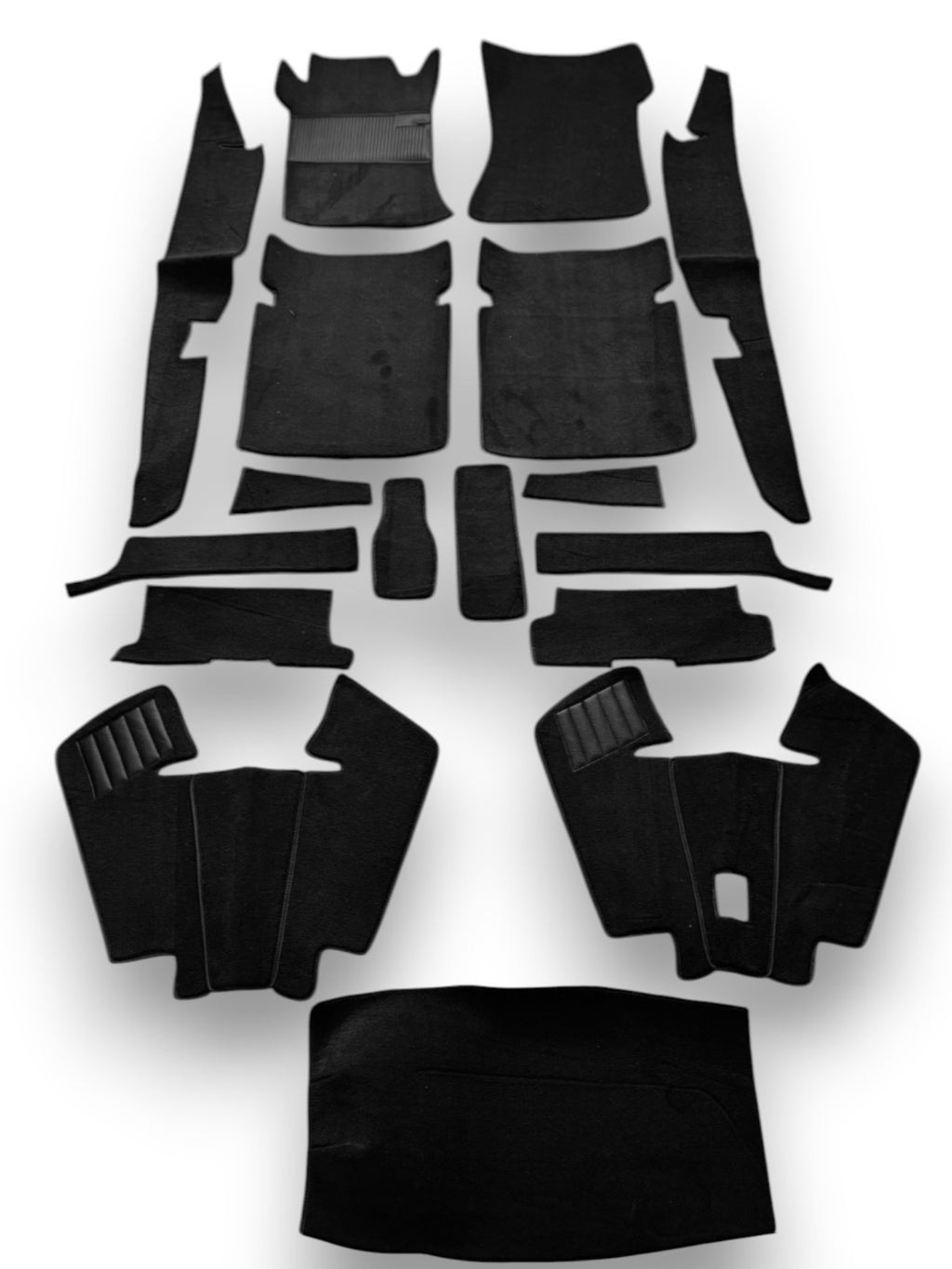 Teppichsatz Gummi für Mercedes W109 automatik & Schalter 1965-1969 schwarz