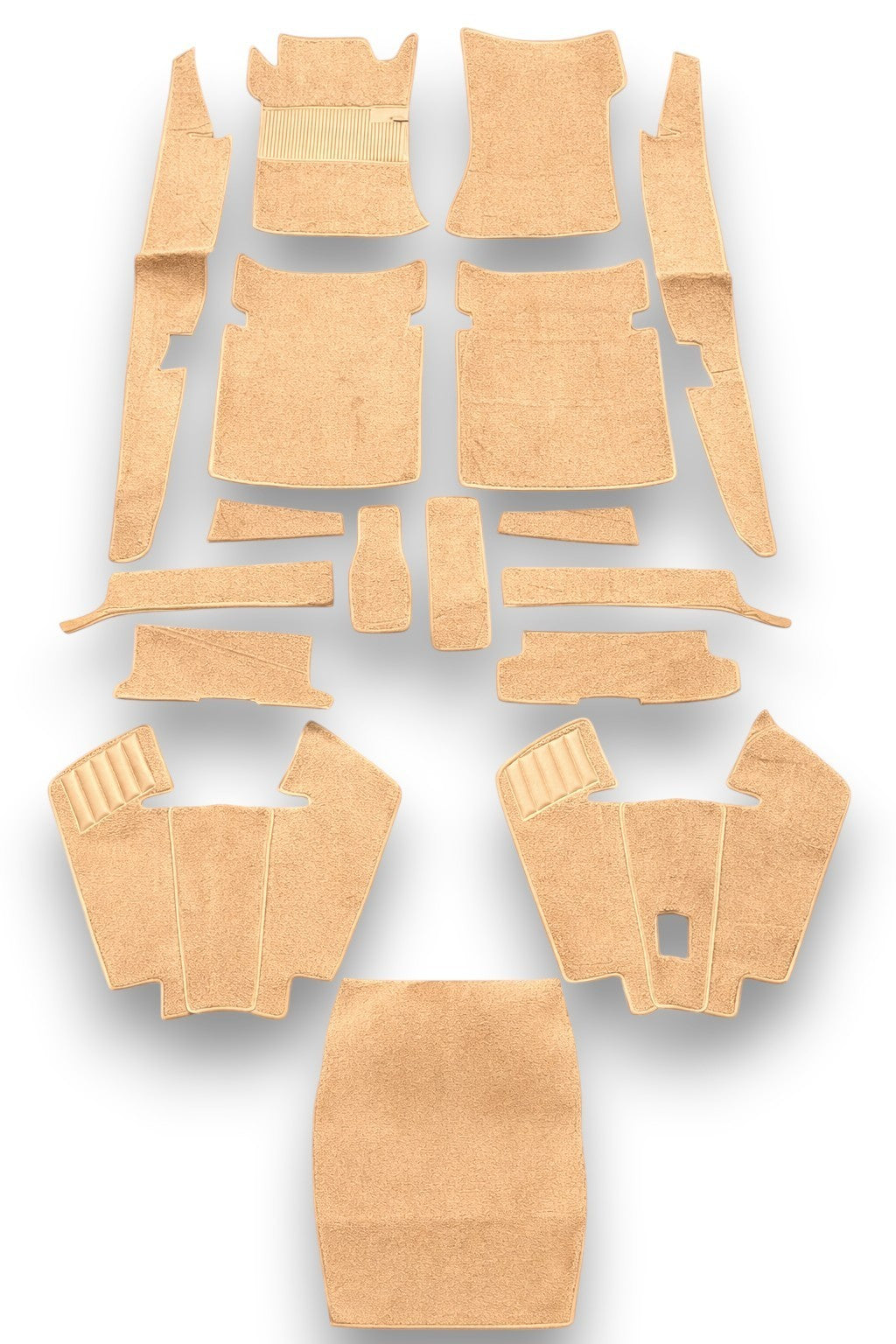 Teppichsatz Gummi für Mercedes W109 Automatik & Schalter 1965-1969 Beige