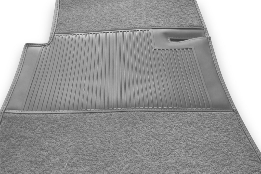 Teppichsatz Teppich für Mercedes W123 Coupe Gummi Absatzschoner Grau RHD