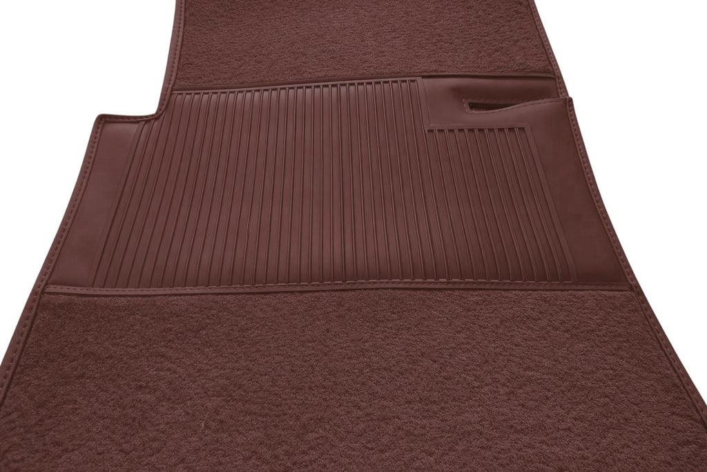 Teppichsatz Teppich für Mercedes W123 Coupe Gummi Absatzschoner Braun RHD