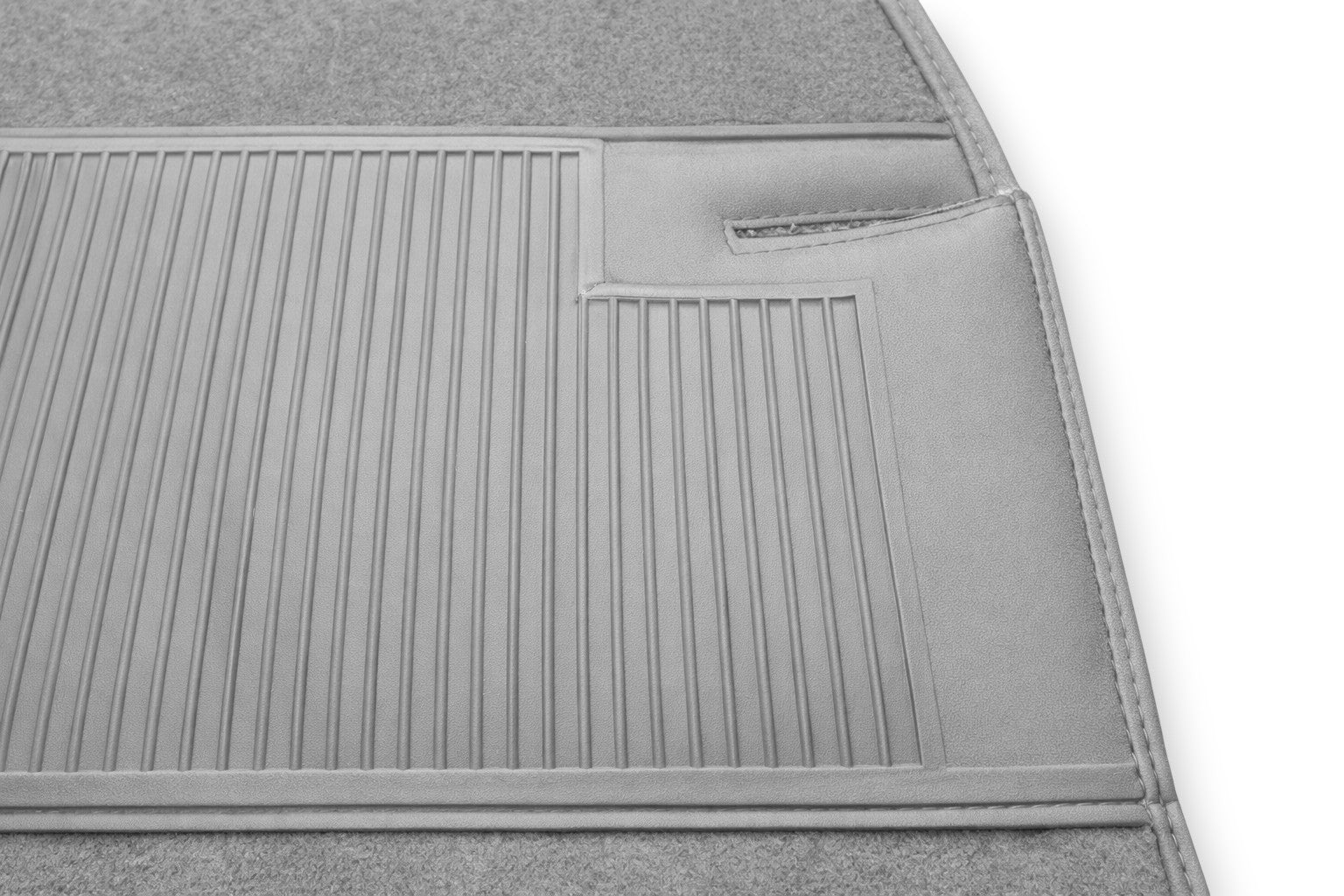Teppichsatz Teppich für Mercedes W114 W115 Coupe Gummi Absatzschoner Grau RHD