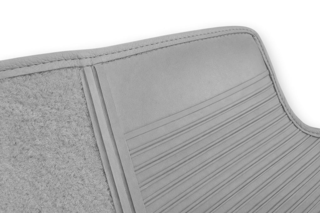 Teppichsatz Teppich für Mercedes W201 E190 Gummi Absatzschoner Grau