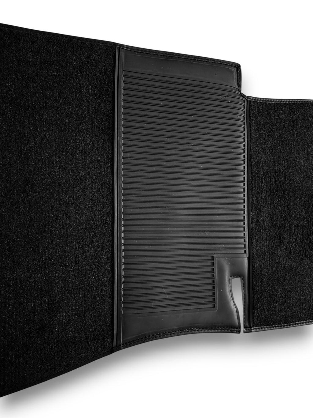 Teppichsatz Teppich für Mercedes W123 Limousine Gummi Absatzschoner Schwarz RHD
