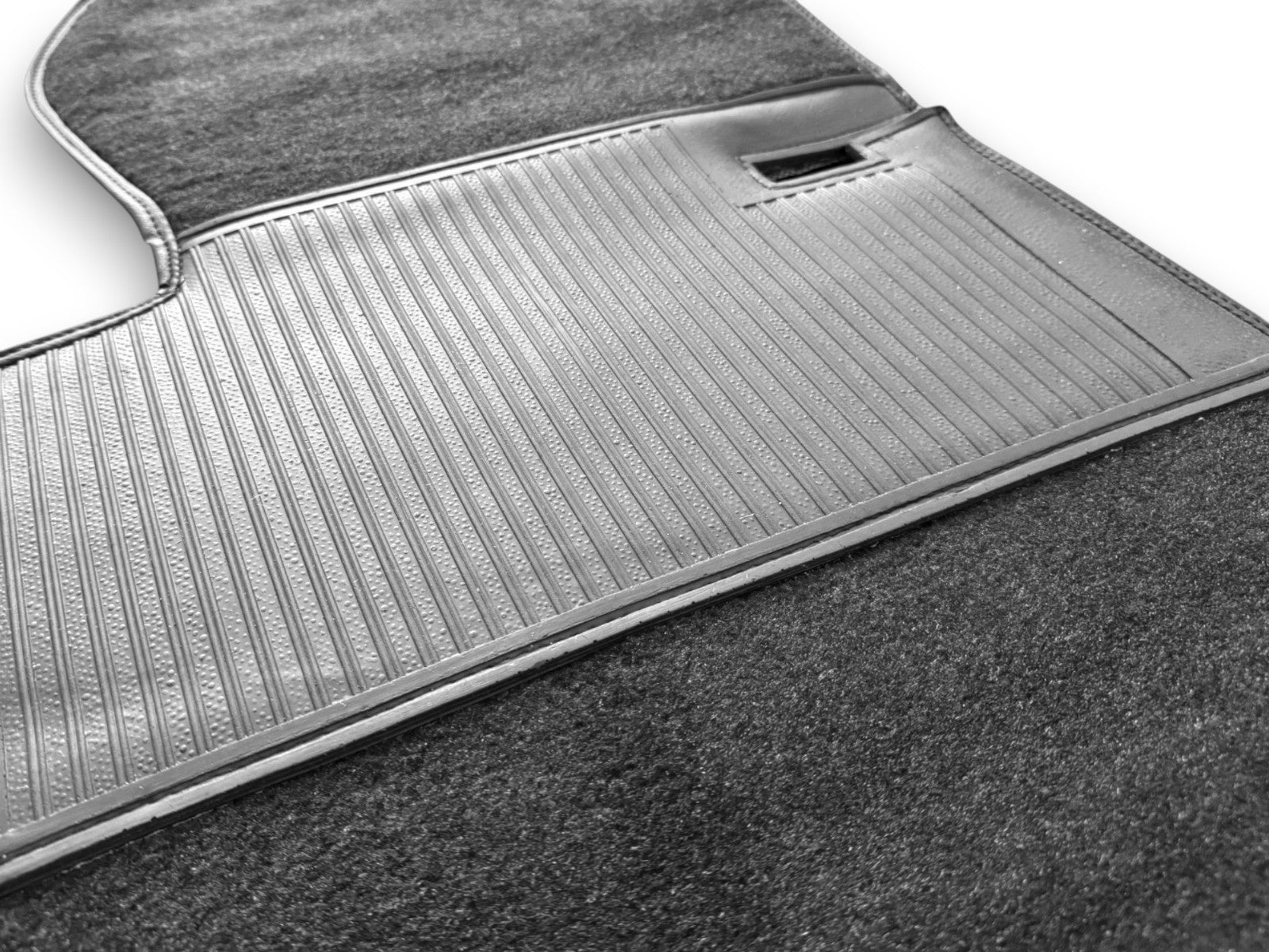Teppichsatz Teppich für Mercedes SL107 R107/W107 Gummi Absatzschoner Grau