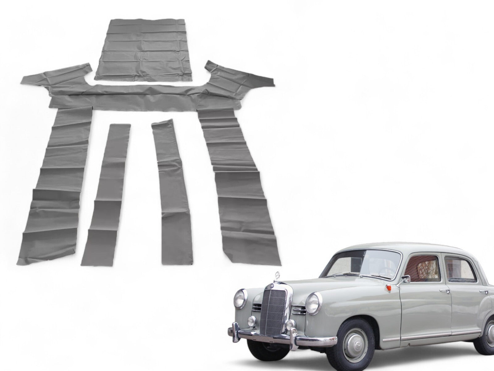 Dachhimmel Himmel für Mercedes Ponton W120 mit Faltschiebedach Grau
