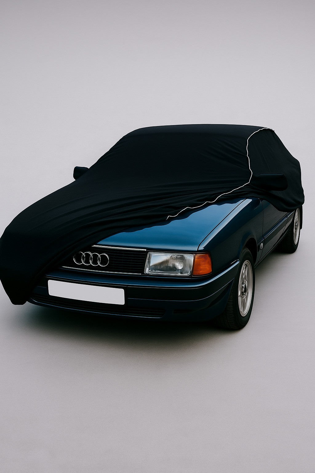 Ganzgarage Indoor Stretch Cover Carcover für Audi 80 Cabrio Schwarz.