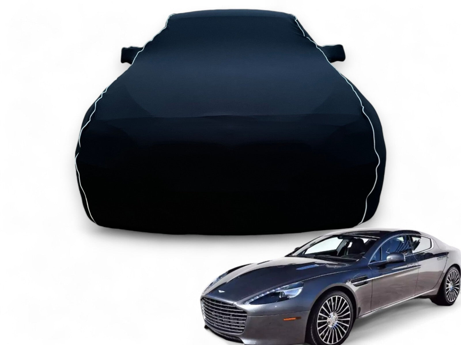Ganzgarage Indoor Stretch Cover Carcover für Aston Martin Rapide Schwarz