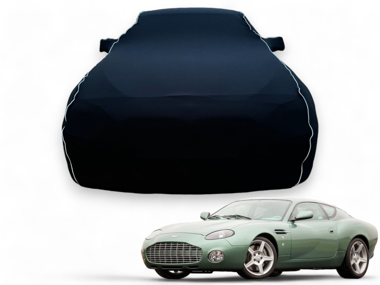 Ganzgarage Indoor Stretch Cover Carcover für Aston Martin DB 7 Schwarz