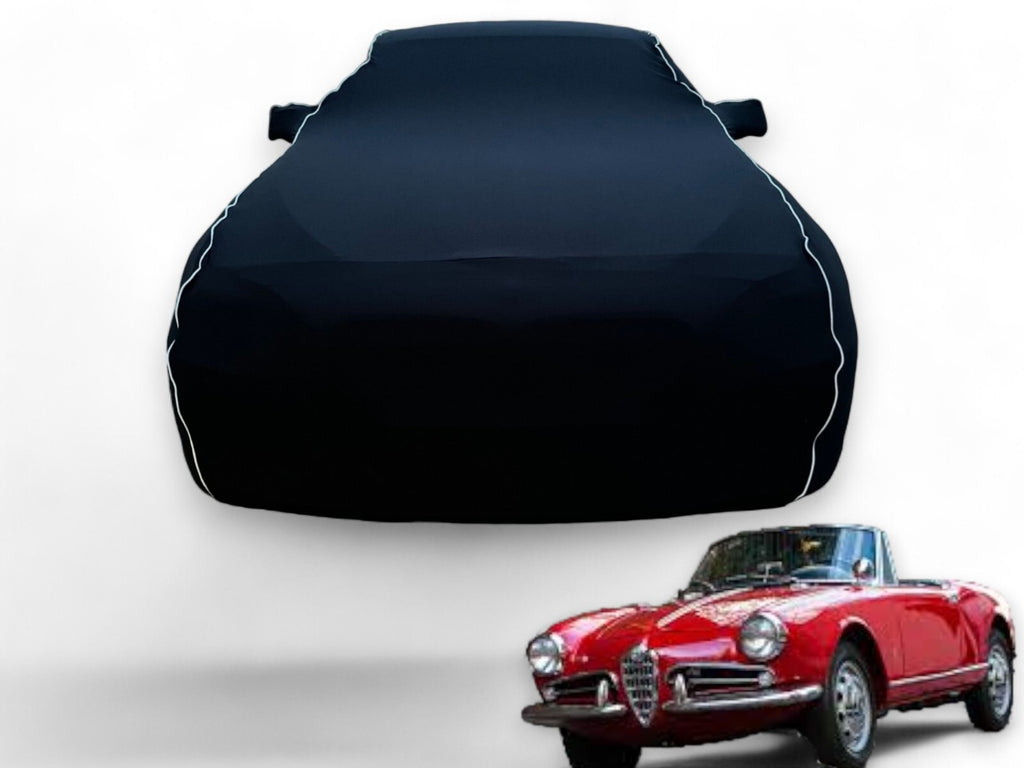 Ganzgarage Indoor Stretch Cover Carcover für Alfa Romeo Spider Schwarz