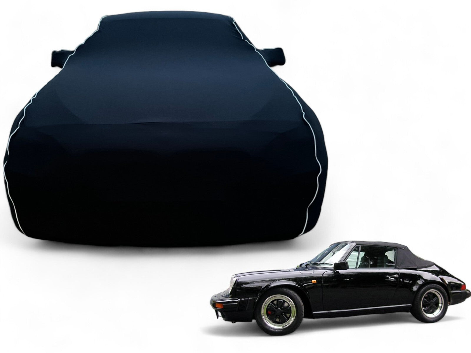 Ganzgarage Indoor Stretch Car Cover Schwarz für Porsche 911 G-Modell Schwarz