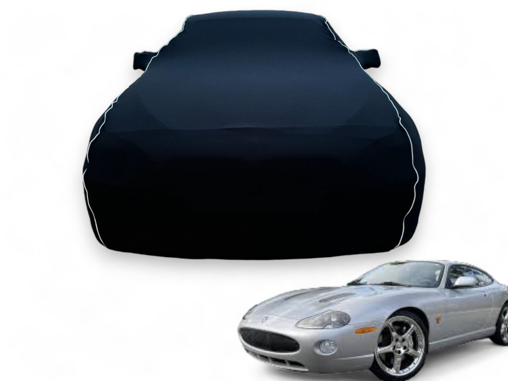 Ganzgarage Indoor Stretch Car Cover Schwarz für Jaguar XK8 XKR 2006 Schwarz