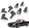 8-teiliges Sitz Chromset Zierleisten für Mercedes Benz SL 107 ab. 9/1977