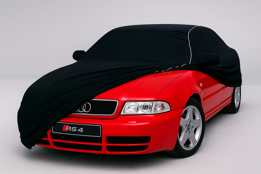 Ganzgarage Indoor Stretch Cover Carcover für Audi RS4 Limousine BJ 97-2020