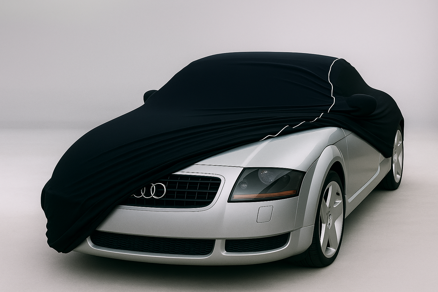 Ganzgarage Indoor Stretch Cover Carcover für Audi TT Cabrio 8N Schwarz