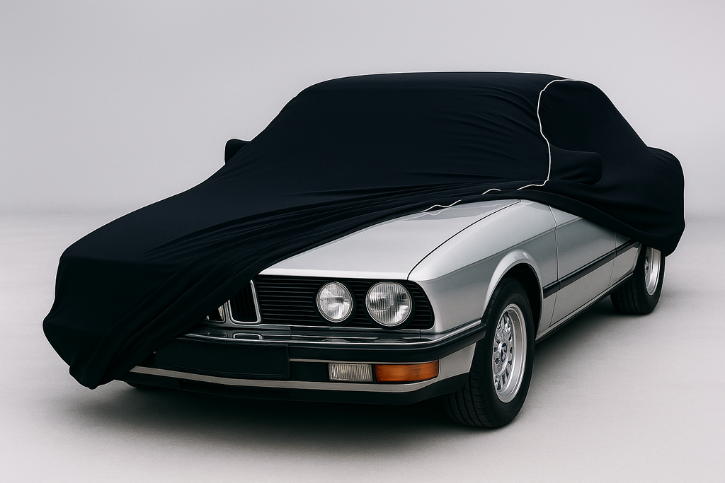 Ganzgarage Indoor Stretch Cover Carcover für Bmw 5er E12 E28 Schwarz