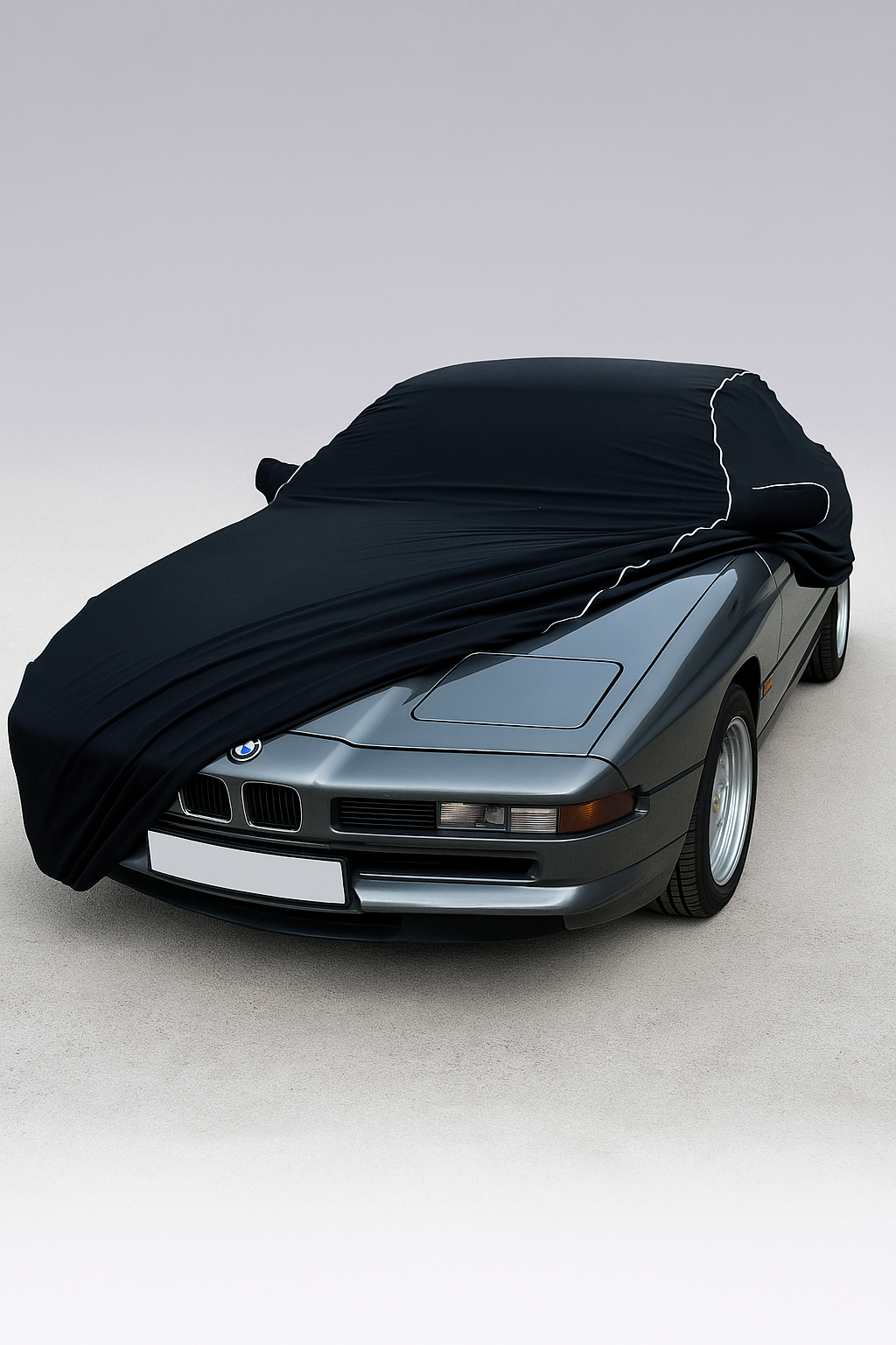 Ganzgarage Indoor Stretch Cover Carcover für BMW E31 Schwarz.
