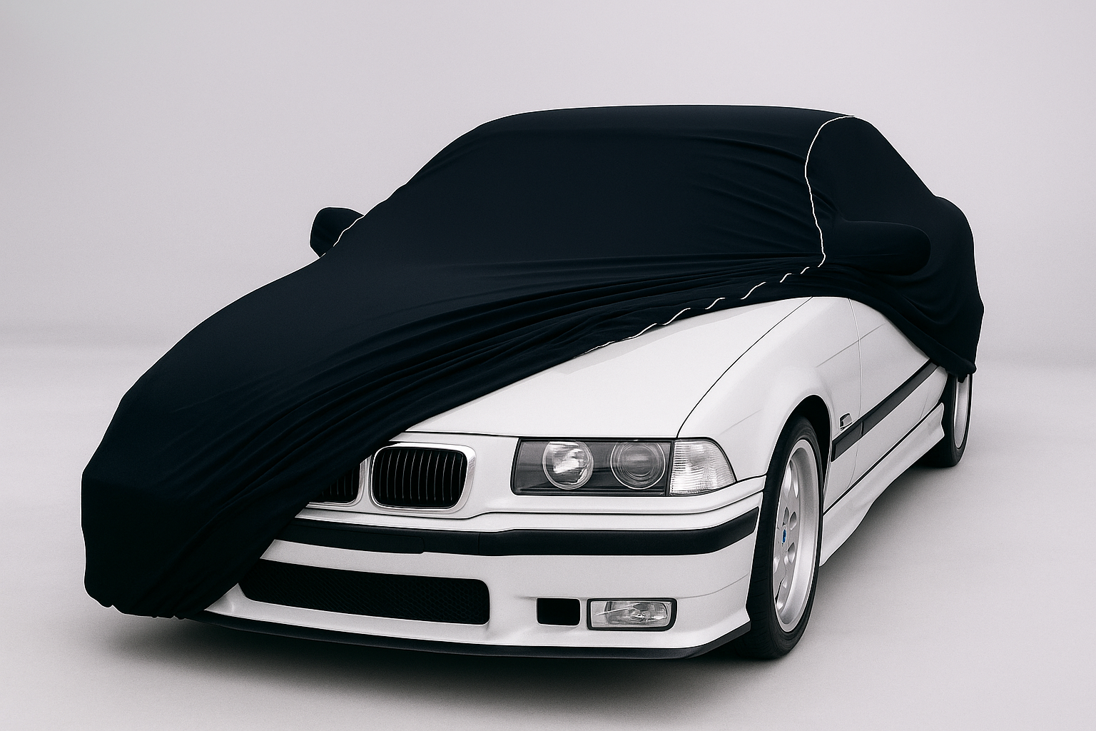 Ganzgarage Indoor Stretch Cover Carcover für BMW E36 Cabrio & Coupe Schwarz