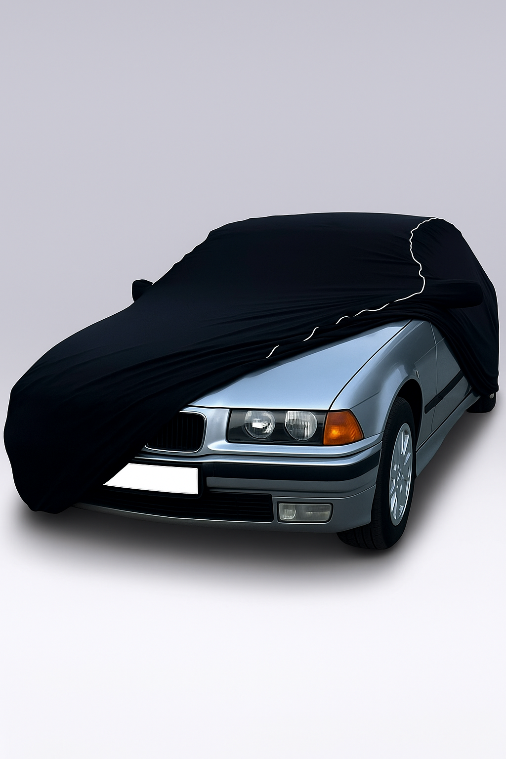 Ganzgarage Indoor Stretch Cover Carcover für BMW E36 Schwarz