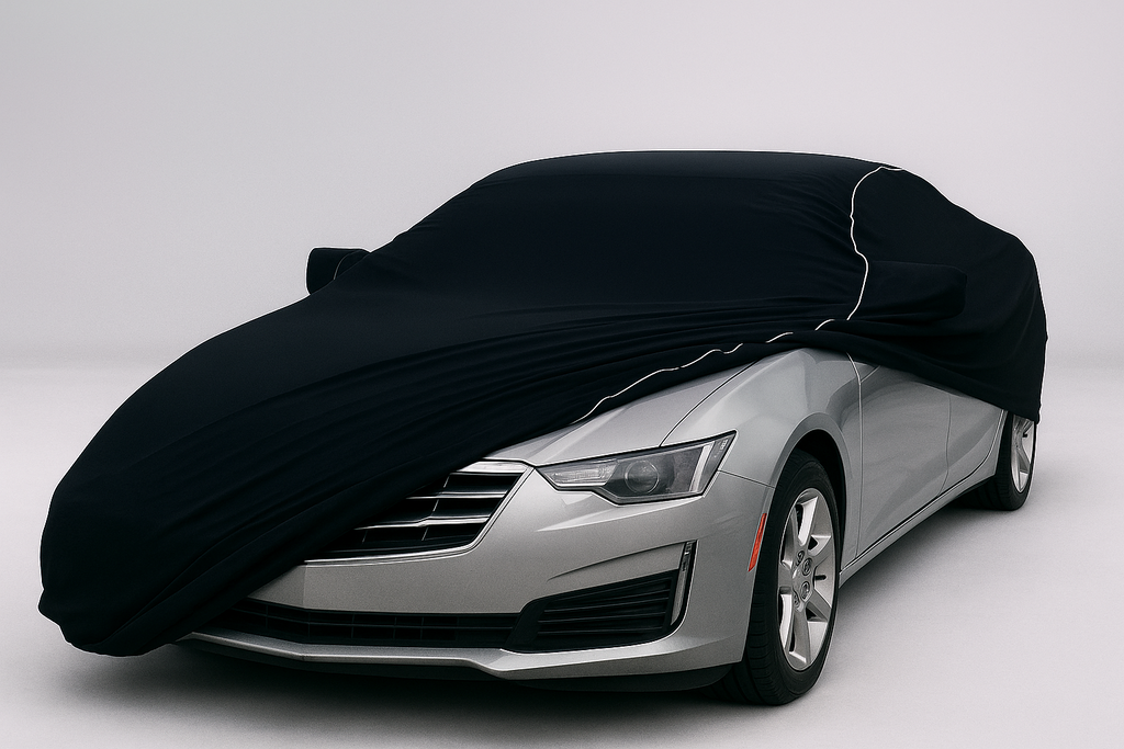 Ganzgarage Indoor Stretch Cover Carcover für Cadillac CTS Schwarz