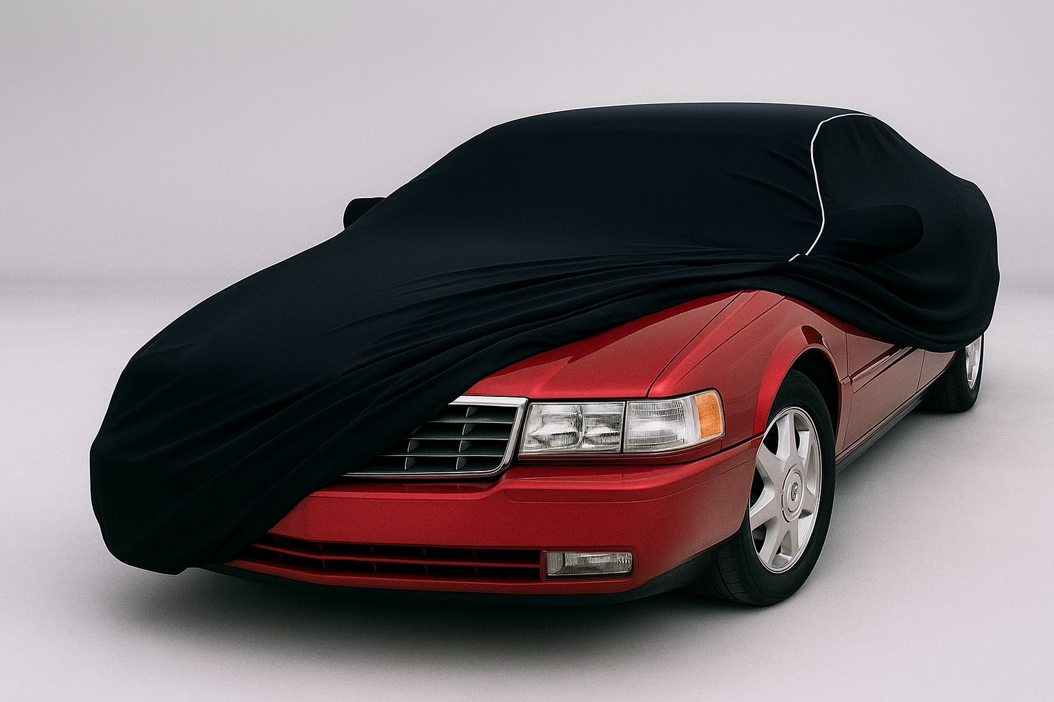 Ganzgarage Indoor Stretch Cover Carcover für Cadillac STS Schwarz