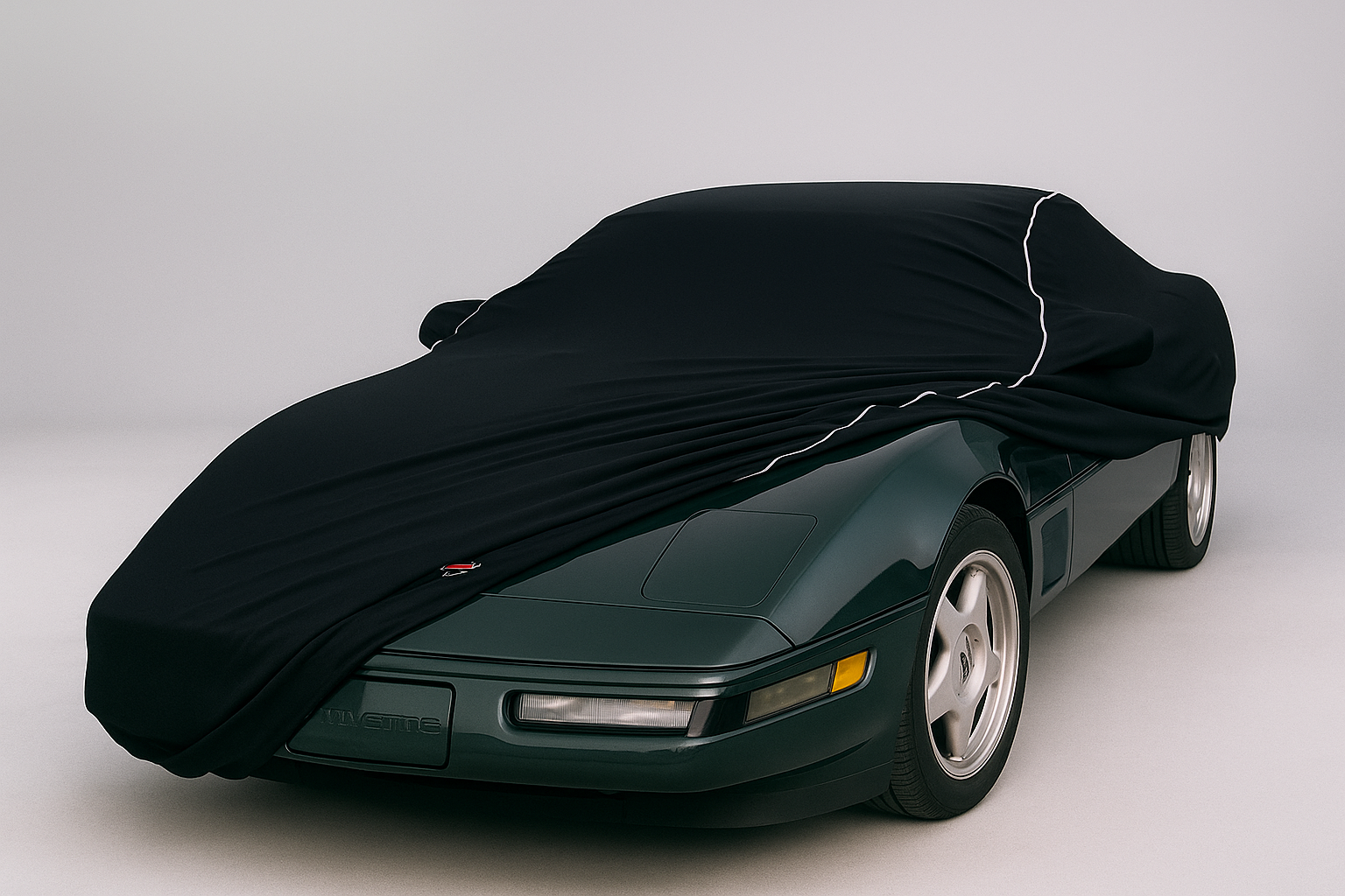 Ganzgarage Indoor Stretch Cover Carcover für Chevrolet Corvette C4 & zr1 Schwarz